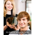thumbnail image 3 of Hand Mirror Salon Barber Hairdressing Handheld Mirror with Handle(Square Black 7.4 x 10.3 inches), 3 of 4