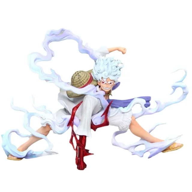 Figura de acción de Anime liuruiping Nika Luffy Gear 5 PVC 18cm