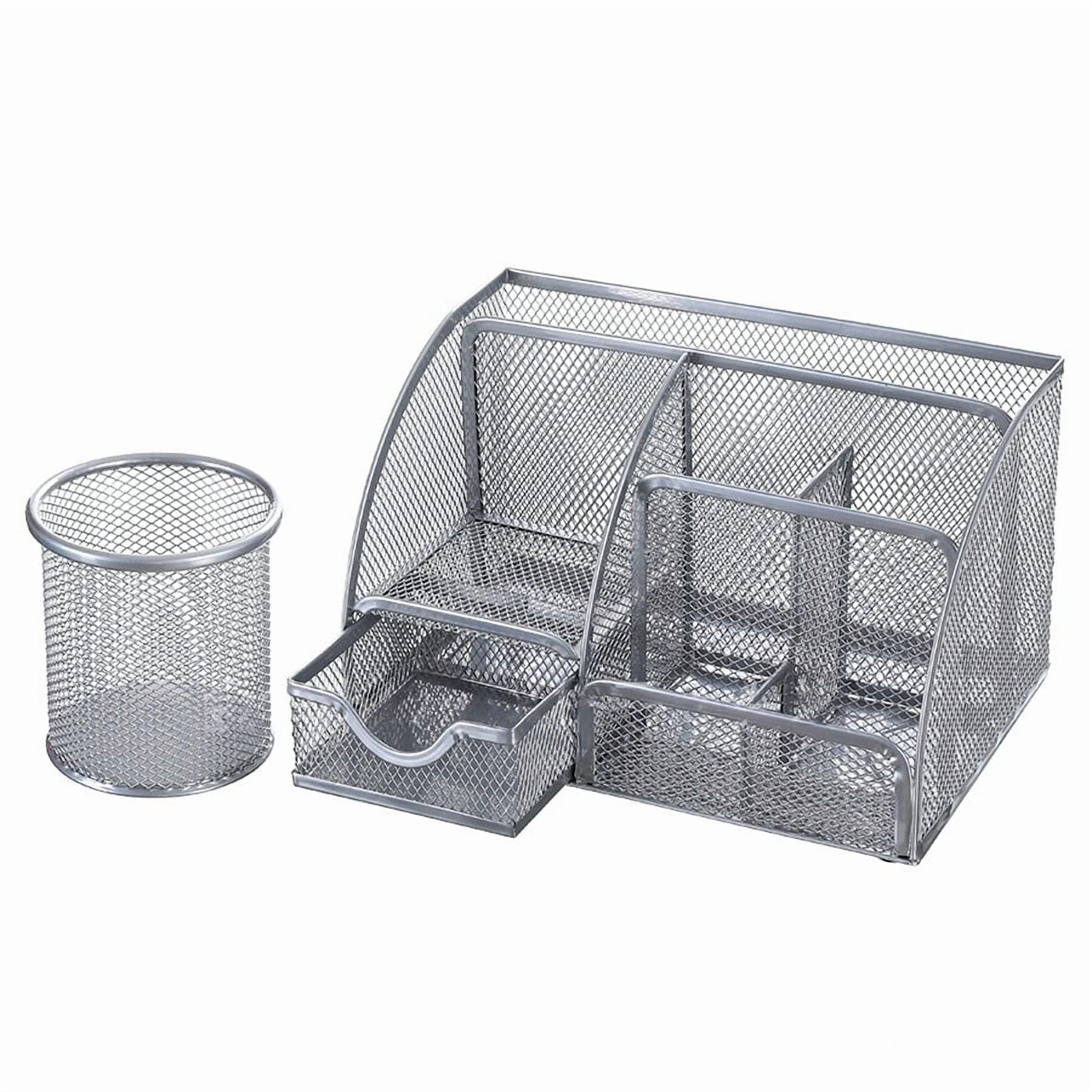 Iron seven-panel pen holder set multi-functional desk storage box,Desk Organizers and Accessories