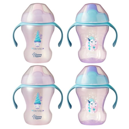 Tommee Tippee Trainer Transition Sippee Cup, 7m+, 8oz, 4pk, (Best Training Cup For 6 Month Old)