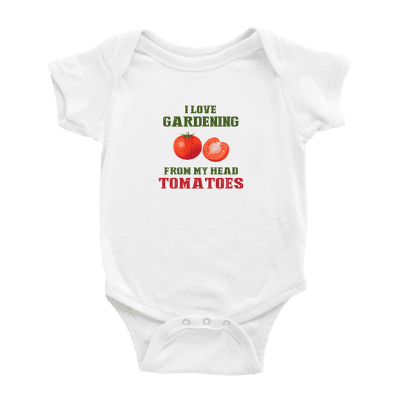 I Love Gardening from My Head Tomatoes Cute Baby Jumpsuits Boy Girl Clothes
