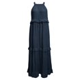 thumbnail image 4 of Womens Maxi Dress Sleeveless Tiered Beach Dress Casual Loose Swing Boho Smocked Ruffle Womens Long Dresses Casual Women Party Dresses Short Maxi Dress for Women Cute Shirt Dress Womens Short Sleeve, 4 of 4