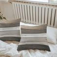 thumbnail image 5 of Retro Dark Grey Stripes Outdoor Pillow Covers Pack of 2 Peeling Paint Effect Texture Waterproof Throw Pillow Covers Decorative Cushion Cases for Patio Garden Tent Balcony Couch 18x18 inch, 5 of 8