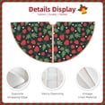 thumbnail image 4 of Daiia Strawberry Drawing Merry Christmas Tree Skirt , Xmas Large Lace-up Tree Skirt, Santa Snowflakes Rustic Home Decorations New Year Party Farmhouse Decor-30", 4 of 7