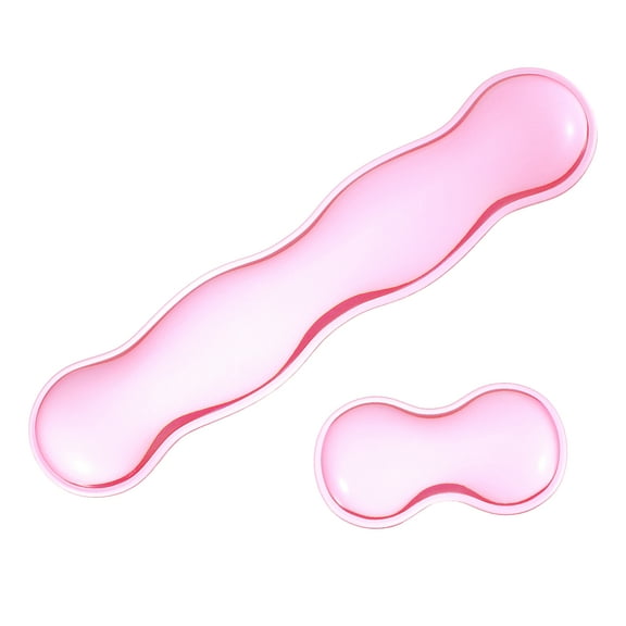 Uxcell Gel Wrist Rest, Gel Mouse Pad Mouse Wrist Support for Keyboard and Mouse Ergonomic,Pad Set Pink
