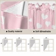 thumbnail image 5 of Valentines Day Swag Valances for Windows 2 Pack, Kitchen Window Curtains 36 Inch Length, Pink White Love Hearts Romantic Privacy Swag Curtains for Living Room/Bathroom with Rod Pocket 36"x36", 5 of 8