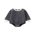 thumbnail image 1 of Baby Girl Boy Sweatshirt Bubble Romper Oversized Sweater Warm Winter Clothes, 1 of 6