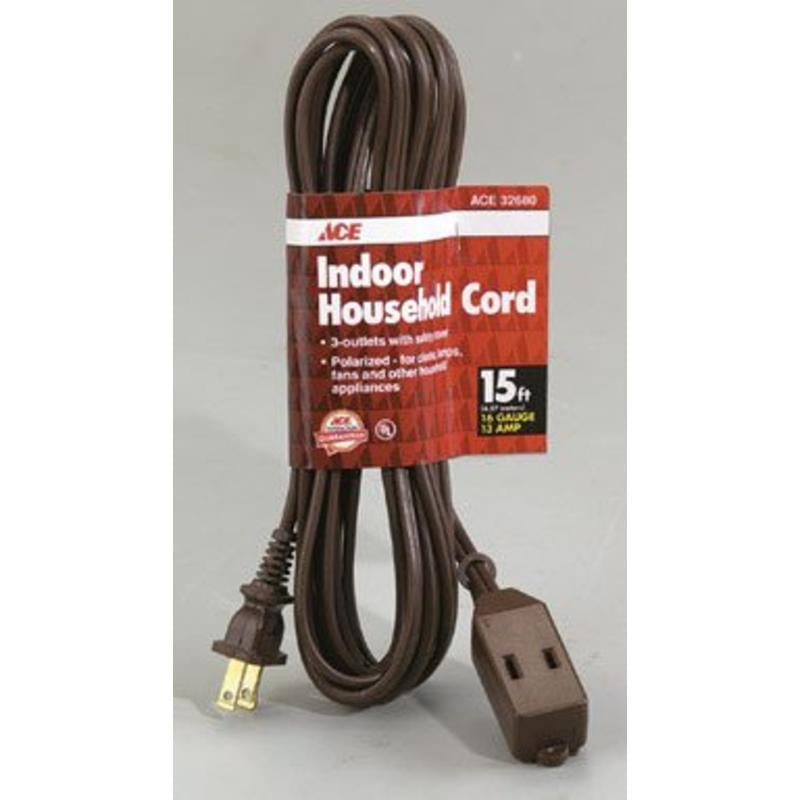 15' Cube Tap Indoor Household Extension Cord Ace Extension Cords 32680