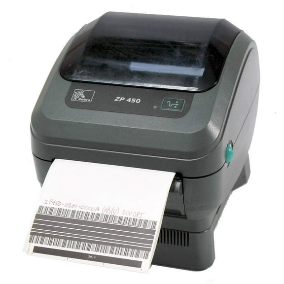 Restored Zebra ZP 450 ZP450-0201-0000A Direct Thermal Barcode Label Printer – Network & USB, 203 dpi, Integrated Peeler, 4-Inch Print Width (Refurbished)