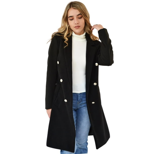 Abrigo largo juvenil Roman Fashion, 1320 (Negro) negro M Roman Fashion AB-ELY-1320-NEGRO-TR