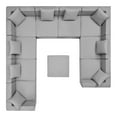 thumbnail image 2 of Modway Saybrook 10-Piece Patio Fabric Upholstered Sectional Sofa in Gray, 2 of 6