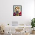 thumbnail image 3 of Stupell Industries Eclectic King Lion Regal Portrait Black Framed Giclee Art, 24 x 30, by Kim Allen, 3 of 7