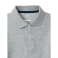 thumbnail image 3 of Wonder Nation Boys School Uniform Long Sleeve Pique Polo Shirt, 2-Pack, Sizes 4-18 & Husky, 3 of 3