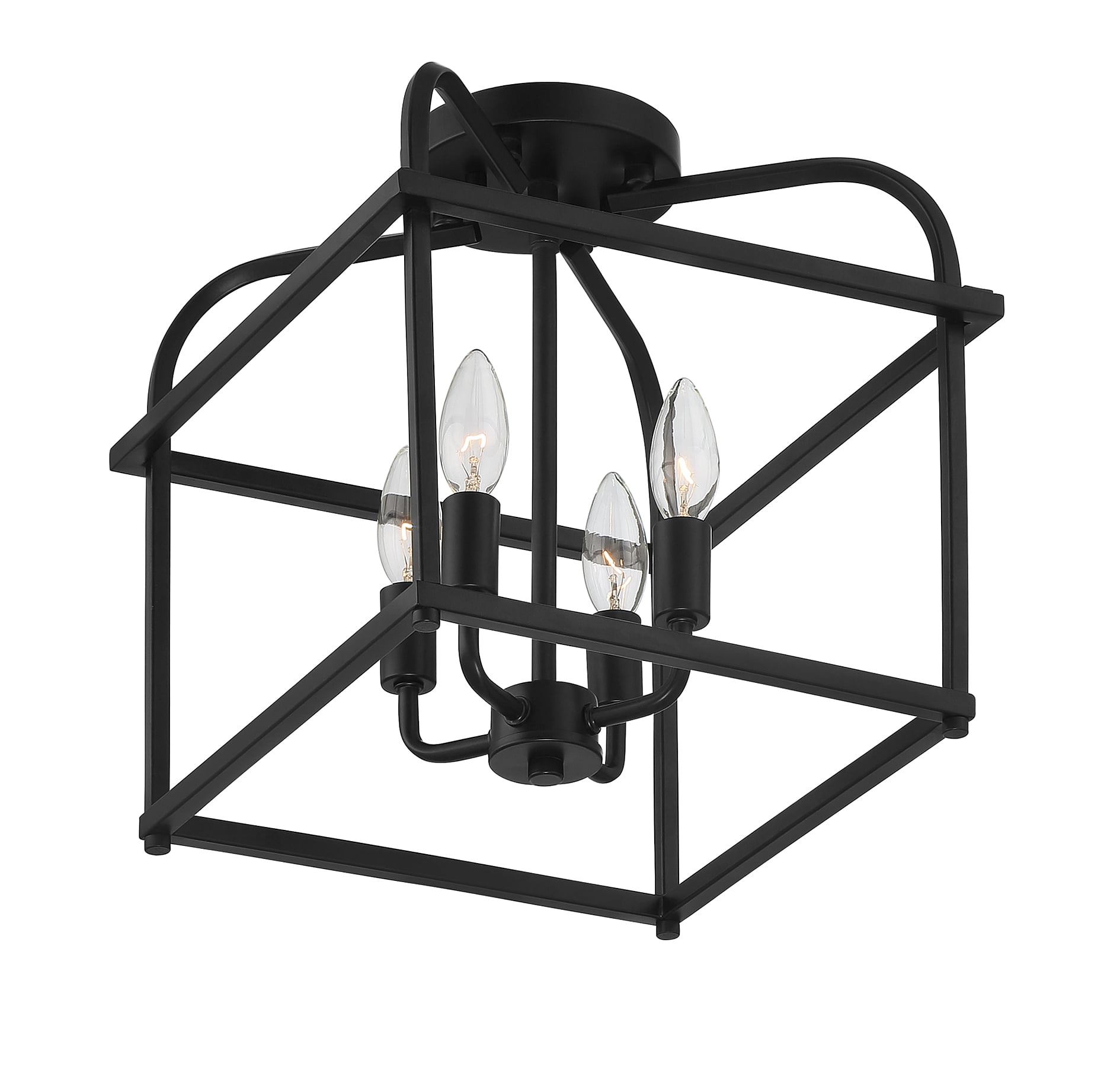 Trade Winds Lighting 4-Light Ceiling Light In Matte Black