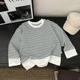 thumbnail image 3 of vdgthytj Toddler Baby Tops Boys Girls Striped Round Neck Long Sleeve Shirt Casual Spring Fall Pullover Blouses, 3 of 4