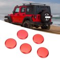 thumbnail image 5 of 5pcs Door Handle Exterior Push Button Cover Trim Fit for Jeep Wrangler 2007-2017Red, 5 of 5
