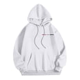 thumbnail image 5 of MHFRRA Sudadera con Capucha con Estampado de Letras para Un Uso Diario Cómodo, Ideal para Salidas Informales y Capas Elegantes Blanco, 5 of 5