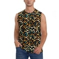 thumbnail image 1 of Balery Teal Leopard Camisetas sin mangas para hombre, absorbe la humedad y protege contra el mal olor.-3X-Large, 1 of 7