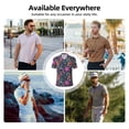 thumbnail image 5 of Sikiie Floral Print Men's Short-sleeved POLO Shirts, Button-down Shirts and T-shirts are Suitable for Vacation, Leisure and Business-4X-Large, 5 of 6