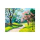 thumbnail image 2 of Pintura de cristal Kits de bordado de dibujos animados lindos Artes Decoración del hogar Otoño Verano Hugo Perforación completa con pintura diamante, 2 of 9
