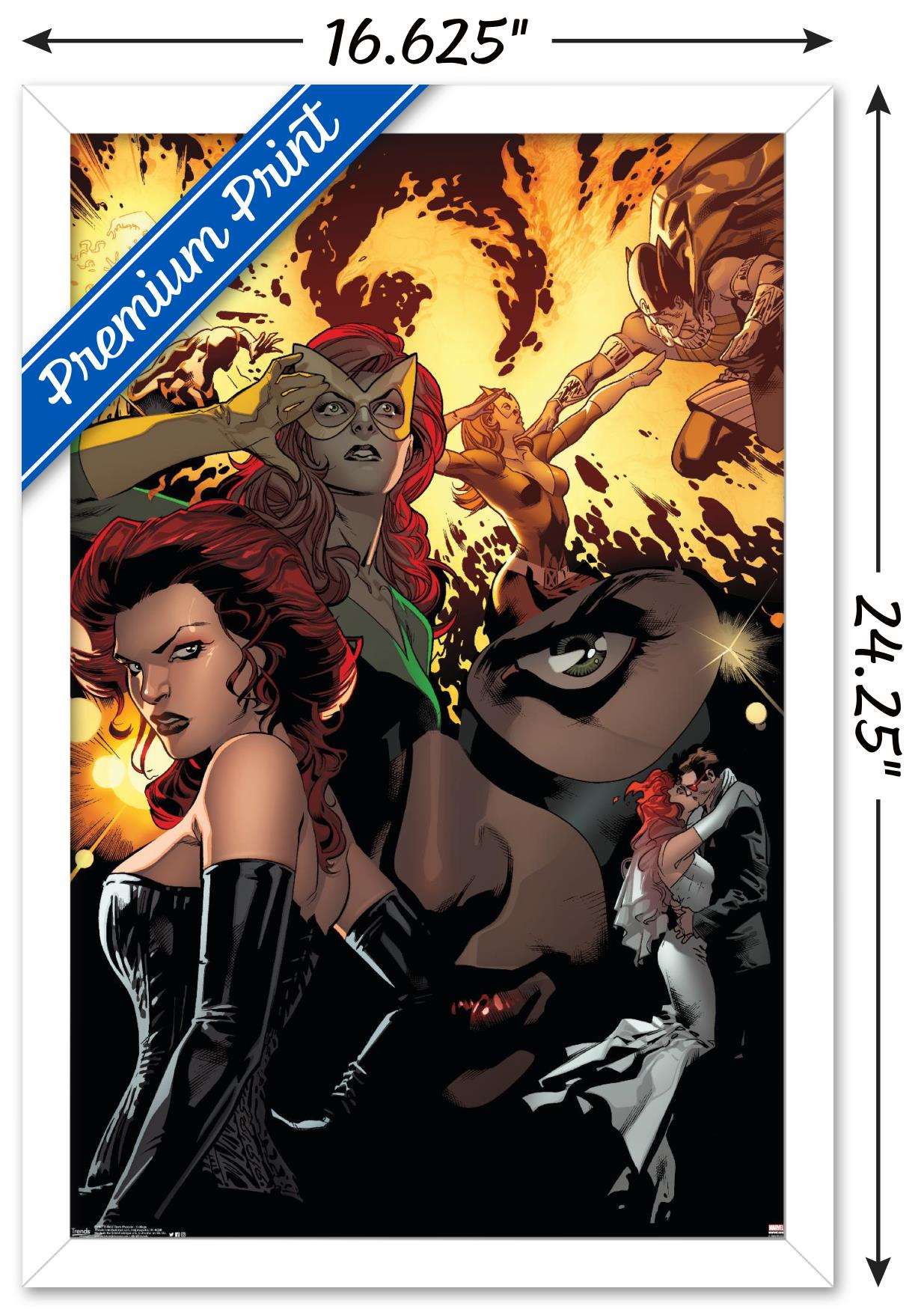 Marvel Comics - The X-Men: Dark Phoenix - Collage Wall Poster, 14.725" x 22.375", Framed