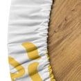 thumbnail image 4 of Ambesonne Emoji Fitted Round Tablecloth, Modern Sculpture Graffiti Art, 45"- 56" Diameter, White and Multicolor, 4 of 4