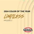 Glidden HEP Interior Paint + Primer Limitless / Yellow, Flat, 1 Quart