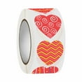 thumbnail image 2 of 1 Roll 300 Pieces Heart Stickers for Poster Board, Valentine's Day Colorful Heart Shaped Stickers, Valentine's Love Decorative Stickers, Heart Labels Gift Packing Paper for Wedding Party, 2 of 9