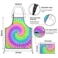 thumbnail image 3 of Colorful Tie Dye Pattern Apron-Garden Aprons for Women with Pockets-Cotton Linen Waterproof Kitchen Cooking Gardening Aprons Adjustable for Kitchen,Cooking,BBQ and Salon 33x27 Inch, 3 of 7