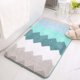 thumbnail image 1 of Xiao Hua Alfombra de baño con diseño de ondas, antideslizante, absorbente de agua, de microfibra suave y peluda, de felpa gruesa (colorida, 40,6 x 61 cm), 1 of 3