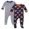 thumbnail image 1 of Pyjama en Coton à Pieds Ajusté pour Bébé Garçon et Tout-Petit Garçon, Lot de 2, 1 of 12