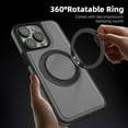 thumbnail image 2 of ELEHOLD Case for iPhone 13 Pro,  Magnetic Leather Case with 360°Rotatable Ring Stand [Compatible with MagSafe] Phone Case,Grey, 2 of 6