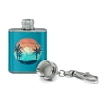 thumbnail image 2 of Volleyball Beach Scene Stainless Steel 1oz Mini Flask Key Chain, 2 of 3