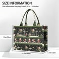 thumbnail image 3 of Large Capacity Tote Bag,Black Christmas Santa Pattern Handbag Fashion Luxury Tote Bag,15.7"x13"x 5.1" Inches,Laptop Compatible, 3 of 6