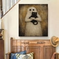 thumbnail image 6 of FLASHLUMI 24x36 Inch Vintage Ghost Holding Black Cat Oil Painting Canvas Wall Art, Spooky Halloween Home Decor for Living Room Bedroom, No Frame, 6 of 10