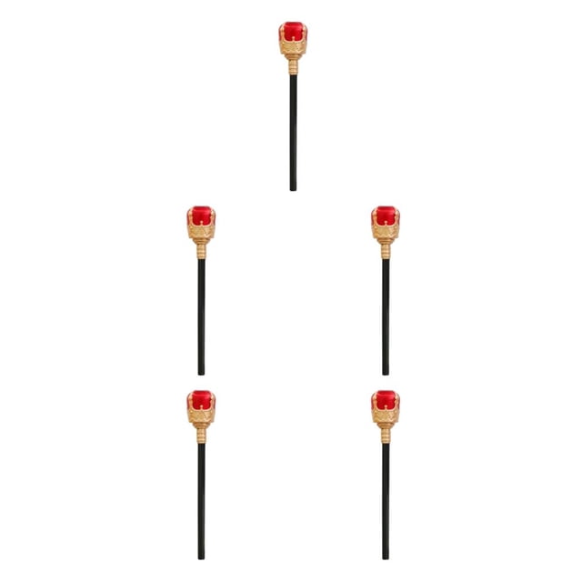 Qarigey Cetro Fancy King's Scepters Retro Vintage Plastic Cosplay Props Bastón Halloween Dress Up Accesorio Kids Gold Red King's Scepter Type2 NO2