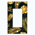 thumbnail image 5 of Metal Light Switch Plate Cover Tropical Jungle Palm Leaves Yellow Black JGL015, 5 of 13