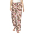 thumbnail image 2 of Goofa Rose Flowers Printed Soft Pajama Pants for Women, Wide Leg Comfy Casual Lounge Yoga Pants-XX-Large, 2 of 9