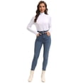 thumbnail image 6 of Women Mock Neck Long Sleeve Shirt Slim Fit Tops Base Layer Soft Lightweight Stretch Undershirts, 6 of 6