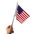 thumbnail image 3 of Phenofice Metal Flag Bracket Motorbike Flag Pole Silver 1Set Outdoor Riding, 3 of 8