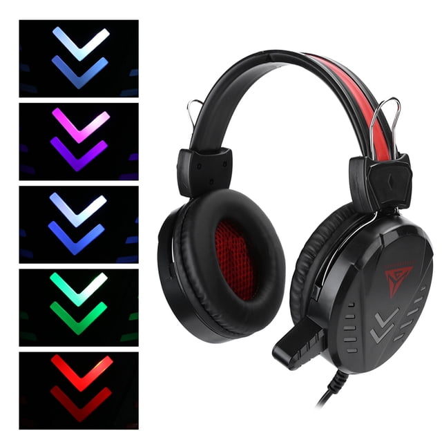 USB Interface Lightweight PU Material Headphone With Microphone, Wired Over Ear Headphone, For Laptop Computer