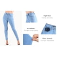 thumbnail image 5 of Red Fox Women & Junior Black High Waist Skinny Jeans Super Stretch Denim Comfort with 5 Pockets, 5 of 7