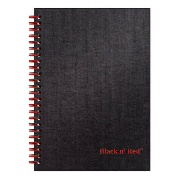 Twinwire Hardcover Notebook, 1 Subject, Wide/legal Rule, Black Cover, 8.25 X 5.88, 70 Sheets | Bundle of 2 Each