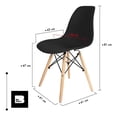 thumbnail image 3 of Set 2 Sillas Eames estructura Modernas Silla Comedor negro Big Room HJSEKT000200, 3 of 7