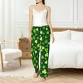 thumbnail image 4 of Salouo Happy St. Patrick's day Print Women's Pajama Pants Casual Loose Sweatpants PJs Flowy Pants Drawstring Palazzo for Women Wide Leg Pants Lounge Pajama -, 4 of 8