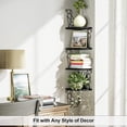 thumbnail image 4 of Corner Shelves Wall Mounted - 4 Tier Natural Wood Storage Rack for Bathroom Kitchen Living Room Decor, 4 of 6