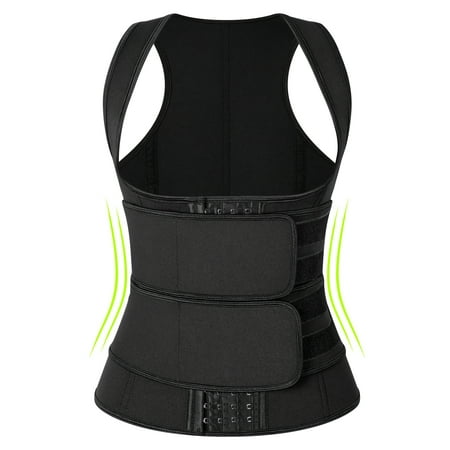 

MISS MOLY Women s Workout Waist Trainer Vest Zipper Body Shaper with Adjustable Belts Underbust Corset Neoprene Sauna Sweat Suit