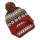 thumbnail image 5 of Gorro navideño con copos de nieve, 2 piezas, gorro tejido de Papá Noel, gorro rojo, gorro de lana para padres e hijos, 5 of 5