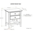thumbnail image 6 of Trent Home Solid Mango Hardwood & Metal 2 Drawer Nightstand in White, 6 of 6