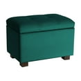 thumbnail image 1 of CorLiving Asha Small Velvet Tufted Upholstered Rectangular Indoor Ottoman with Storage, 1 of 9